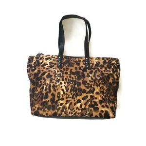 Vintage Kenneth Cole NY leopard and black tote